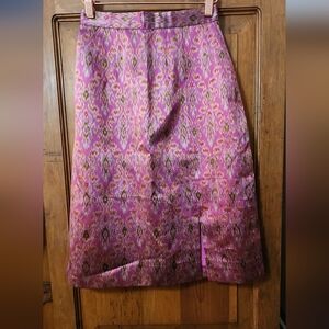 her & him Pink Satin Patterned Skirt 25" x 25"